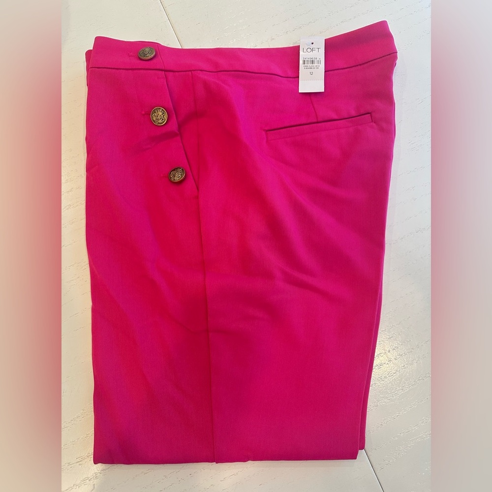 LOFT Hot Pink Cropped Pants
